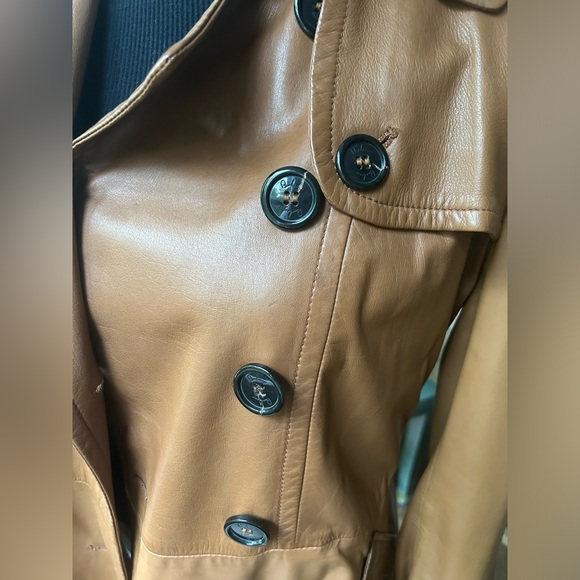 Burberry London Lambskin Leather Trench Jacket - Picture 2 of 16
